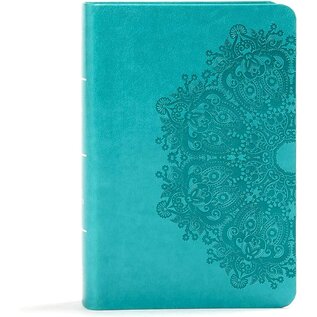 KJV Large Print Compact Reference Bible, Teal LeatherTouch