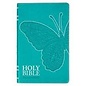 KJV Gift & Award Bible, Teal Butterfly Faux Leather