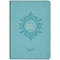 KJV Large Print Compact Bible, Aqua Blue Faux Leather