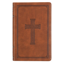 KJV Deluxe Gift Bible, Honey Brown Faux Leather, Indexed