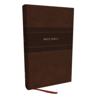 NKJV Large Print Personal Size Reference Bible, Brown Leathersoft, Indexed