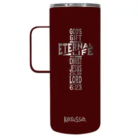 Stainless Steel Mug - God's Gift is Eternal Life, Cross (22 oz)