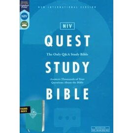 NIV Quest Study Bible, Teal Leathersoft, Indexed