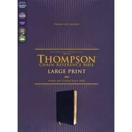 NASB Large Print Thompson Chain-Reference Bible, Navy Leathersoft