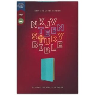 NKJV Teen Study Bible, Teal Leathersoft