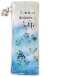 Eyeglass Case - Turn From Darkness To Light W/Heart Charm