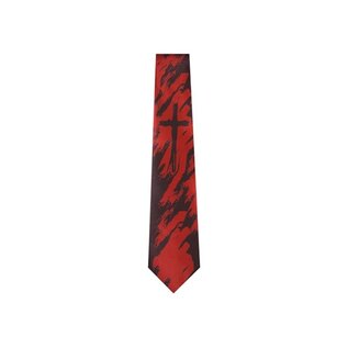 Tie - Cross, Red/Black