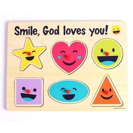 Peg Puzzle - smile shapes