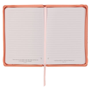 Journal -  His Mercy Never Fails, Pink Faux Leather, Zippered