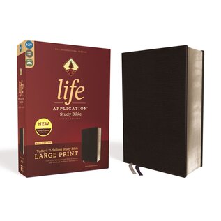 NIV Large Print Life Application Study Bible, Black Bonded Leather