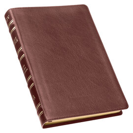 KJV Large Print Thinline Bible, Mahogany Full Grain Leather, Indexed