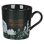 Mug - Strength and Dignity, Black Floral