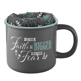 Gift Set - Let Your Faith be Bigger than Your Fear, Mug & Sock