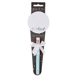 Pen w/Sticky Notepad Set - Loved