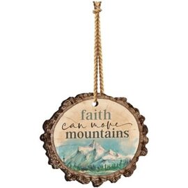 Ornament - Faith Can Move Mountains, Wood