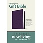 NLT Premium Gift Bible, Purple Petals LeatherLike