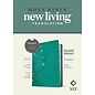 NLT Giant Print Compact Bible, Peony Rich Teal LeatherLike (Filament)