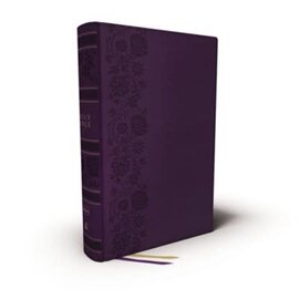 NKJV Single Column Wide Margin Reference Bible, Purple Leathersoft, Indexed