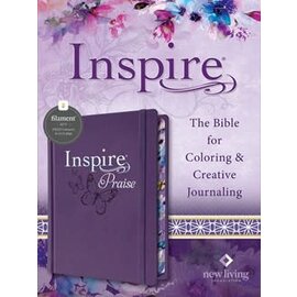 NLT Inspire Praise Bible, Purple LeatherLike (Filament)