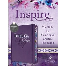 NLT Inspire Praise Bible, Purple LeatherLike