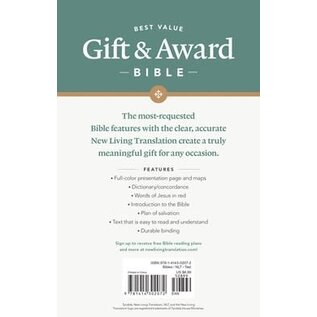 NLT Gift & Award Bible, Burgundy/Maroon Imitation Leather