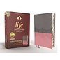 NIV Life Application Study Bible, Gray/Pink Leathersoft, Indexed