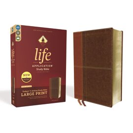 NIV Large Print Life Application Study Bible, Brown Leathersoft