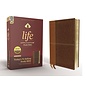 NIV Life Application Study Bible, Brown Leathersoft, Red Letter