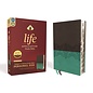 NIV Personal Size Life Application Study Bible, Teal/Gray Leathersoft, Indexed