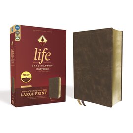 NIV Large Print Life Application Study Bible, Brown Bonded Leather