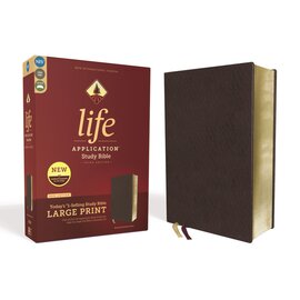 NIV Large Print Life Application Study Bible, Burgundy Bonded Leather