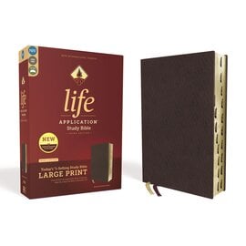 NIV Large Print Life Application Study Bible, Burgundy Bonded Leather, Indexed