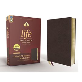 NIV Life Application Study Bible, Burgundy Bonded Leather, Red Letter