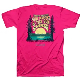 T-shirt - CG Today's Forecast: God Reigns & the Son Shines, Pink