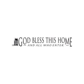 BorderBytes Wall Sticker - God Bless This Home