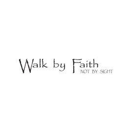 BorderBytes Wall Sticker - Walk by Faith Not By Sight