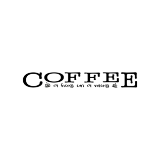 BorderBytes Wall Sticker - Coffee: A Hug in a Mug