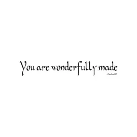 BorderBytes Wall Sticker - You Are Wonderfully Made