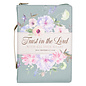 Bible Cover - Trust in the Lord, Pearlescent Pewter Floral