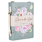 Bible Cover - Trust in the Lord, Pearlescent Pewter Floral