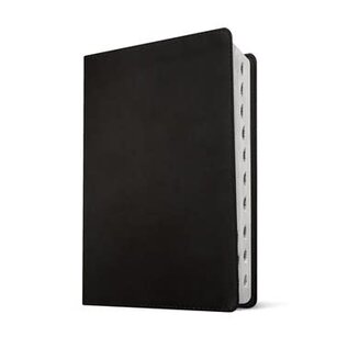 NLT Giant Print Bible, Black LeatherLike, Indexed (Filament)