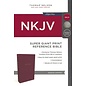 NKJV Super Giant Print Reference Bible, Burgundy Leatherflex