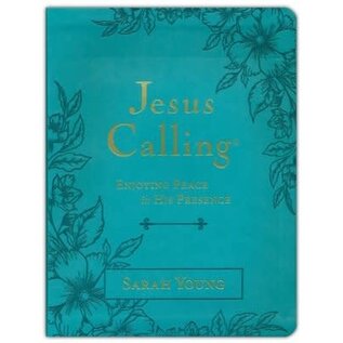 Jesus Calling: Enjoying Peace in His Presence A 365-Day Devotional (Sarah Young), Large Print Teal Leathersoft