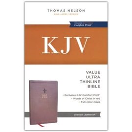 KJV Value Ultra Thinline Bible, Charcoal Leathersoft