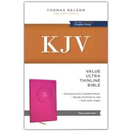 KJV Value Ultra Thinline Bible, Pink Leathersoft