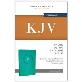 KJV Value Ultra Thinline Bible, Teal Leathersoft