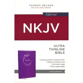 NKJV Ultra Thinline Bible,  Purple Leathersoft