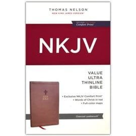NKJV Value Ultra Thinline Bible,  Charcoal Leathersoft