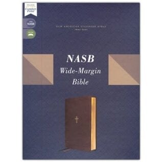 NASB Wide Margin Bible, Comfort Print Brown Leathersoft