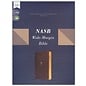 NASB Wide Margin Bible, Comfort Print Brown Leathersoft
